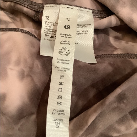 lululemon athletica Brown Tie-Dye Leggings - Picture 4 of 9